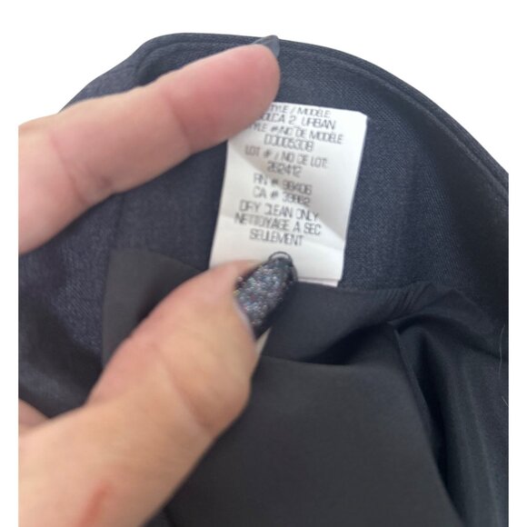 Theory Golda 2 Urban Charcoal Gray Virgin Wool Blend Pencil Skirt Office Siren - Picture 11 of 11